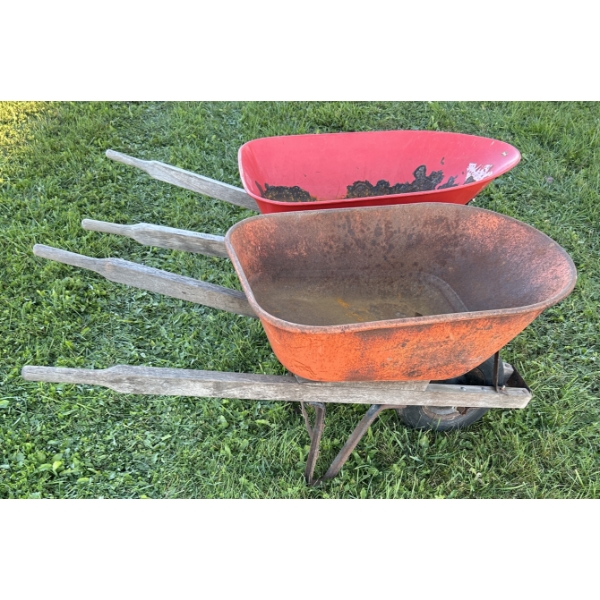 LOT OF 2 - STEEL WHEEL BARROWS