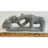 Image 2 : "BEARS PLAYING" BY SILAS ATTAUQ (1933-2013) - STONE