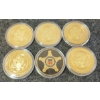 Image 2 : LOT OF 6 - U.S. SECRET SERVICE, C.I.A. & F.B.I GOLD PLATED CHALLENGE COINS