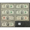 Image 1 : LOT OF 7 - 1928-2013 US $2 & 10 BANKNOTES - INCL CONSECUTIVE & UNCIRCULATED