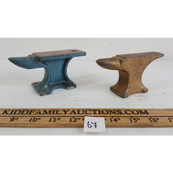 LOT OF 2 - JEWELERS' ANVILS