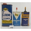 Image 1 : LOT OF 3 - SUNOCO CHROME CLEANER 10OZ & HOUSEHOLD OIL 4OZ