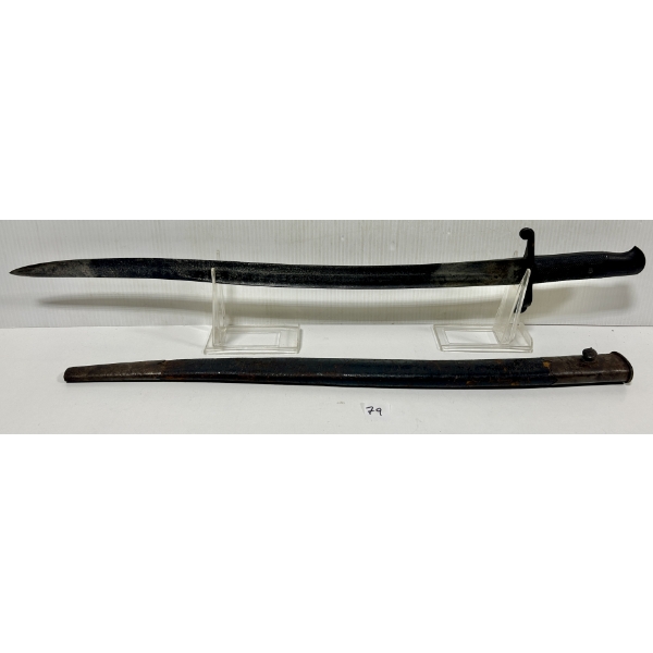 BRITISH 1856 YATAGHAN STYLE BAYONET WITH SCABBARD
