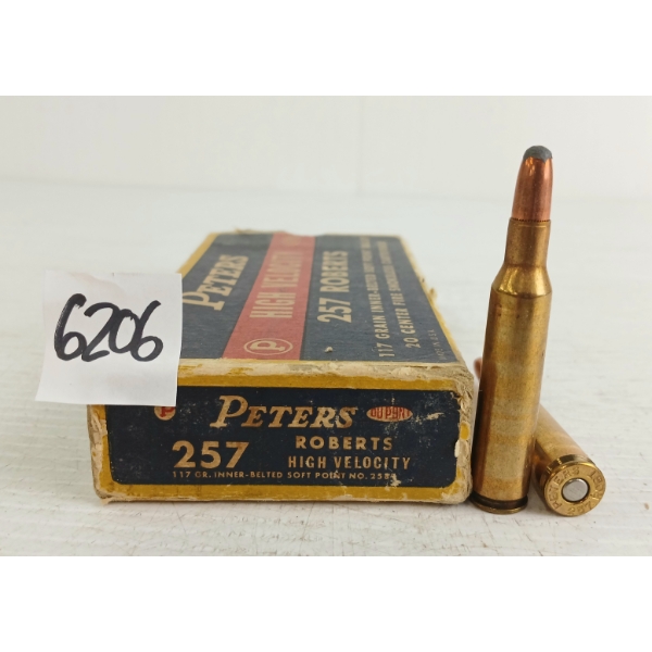 AMMO: 20X PETERS .257ROBERTS - 117GR - HV