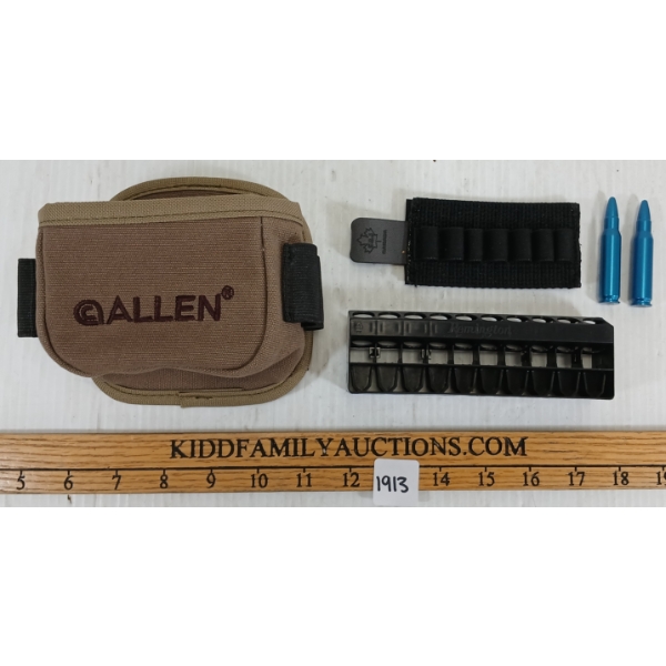 LOT OF 5 - ALLEN POUCH & REMINGTON AMMO HOLDER ETC