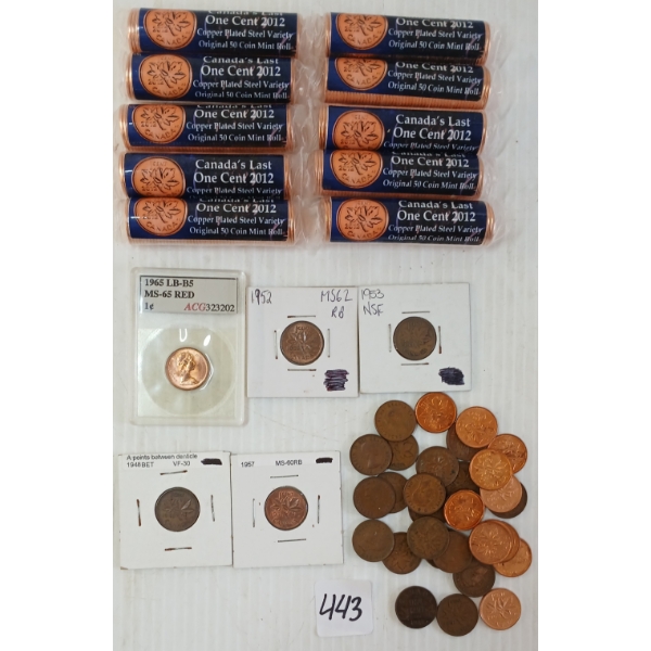 QTY OF 1927-2012 CDN 1 CENT COINS