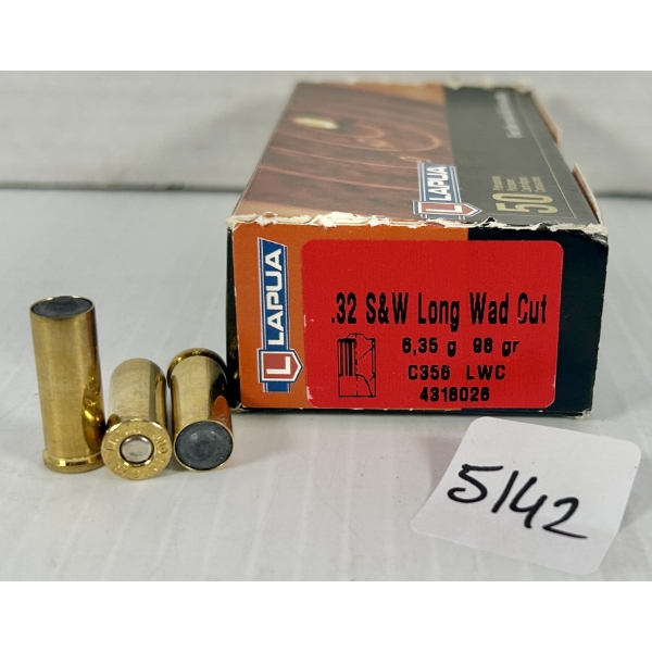 AMMO: 50X LAPUA .32 S&W LONG 98GR. LWC