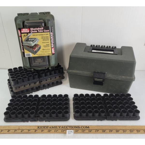 LOT OF 8 - CASE GUARD SHOT SHELL TRAYS & CASES
