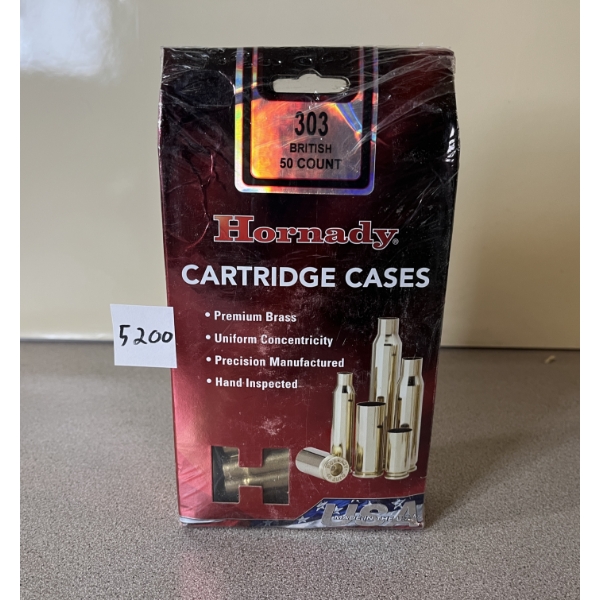 BRASS: 50X HORNADY .303 BRITISH - SEALED