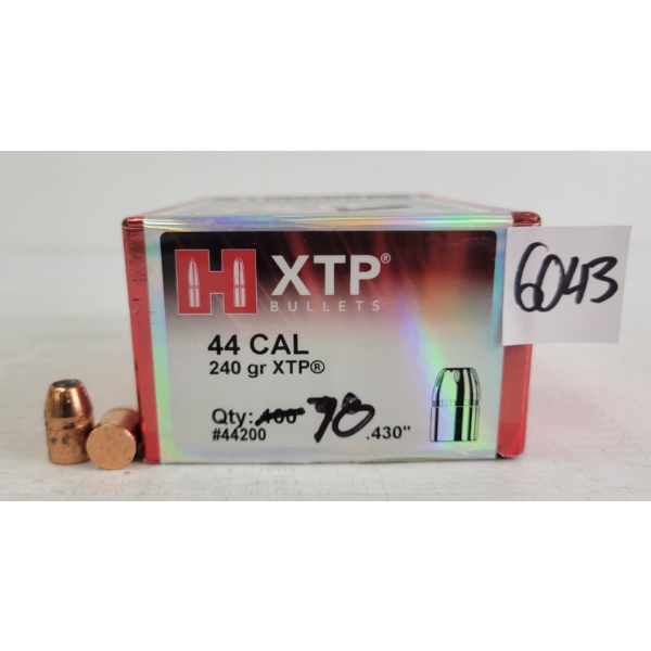 BULLETS: 70X HORNADY .44CAL - 240GR - XTP