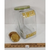 Image 3 : PLANTERS GLASS PEANUT JAR W/ TIN SERVING DISHES
