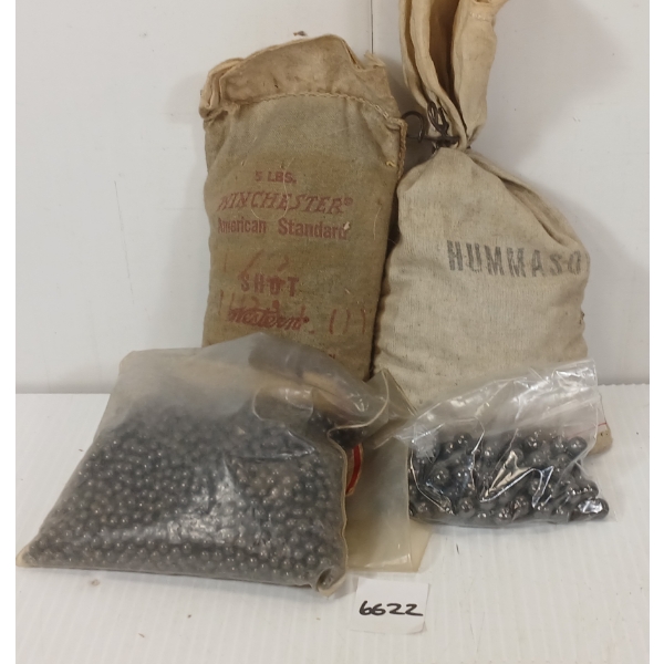 LEAD SHOT: QTY OF MISC LEAD SHOT - INCL 7 1/2 & BB - 15LBS