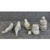 Image 14 : INUIT FAMILY & SEALS ON BASE BY UNKNOWN ARTIST - STONE & BONE