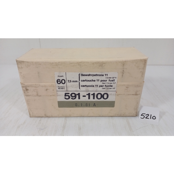 AMMO: QTY OF 7.5XSS SWISS - SEALED