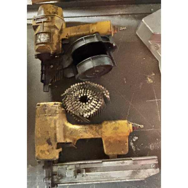 LOT OF 2 - BOSTITCH AIR NAILERS W/ QTY OF NAILS