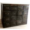 Image 1 : APOTHECARY CARD CABINET - MIXED WOOD - C. LATE 19TH / EARLY 20TH CENTURY