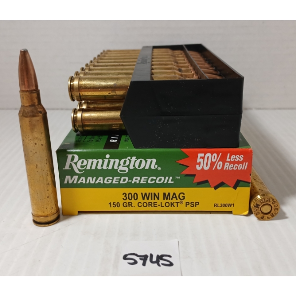 AMMO: 20X REMINGTON MANAGED-RECOIL .300 WIN MAG - 150GR - CORE-LOKT PSP