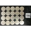 Image 1 : LOT OF 20 - 1968 CDN 25 CENT COINS