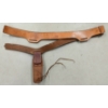 Image 2 : LOT OF 2 - LEATHER CARTRIDGE BELTS W/ HOLSTER