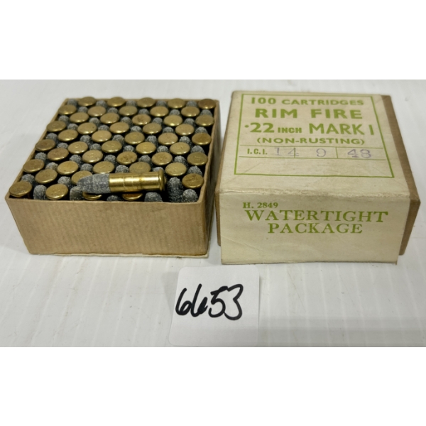 AMMO: 100X DOMINION .22 MARK I (.22 LR) - MILITARY