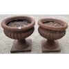 Image 2 : LOT OF 2 - FLOWER POTS - RESIN?