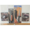 Image 1 : LOT OF 4 - PULSION HEAD LAMPS, SHIMANO FILET KNIFE W/ SHEATH & CAMPANA FOLDING SAW