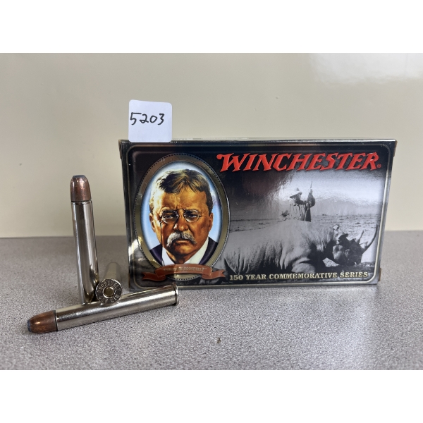 COMMEMORATIVE AMMO: 20X TEDDY ROOSEVELT COMMEMORATIVE WINCHESTER .405 WIN 300 GRAIN FP