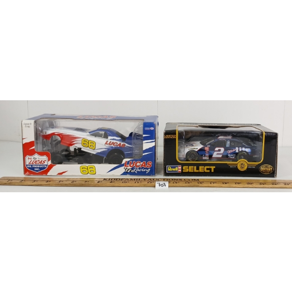 LOT OF 2 - ACTION LUCAS 68 FUNNY CAR & REVELL SELECT RUSTY WALLACE DIECAST MODELS