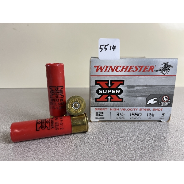 AMMO: 25X WINCHESTER XPERT STEEL 12 GA 3-1/2IN 1-3/8OZ NO3 SHOT