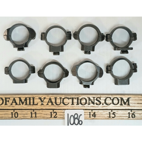 LOT OF 4 - 1IN SCOPE RING PAIRS