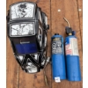 Image 1 : LOT OF 3 - PROPANE TORCHES & WELDING HELMET