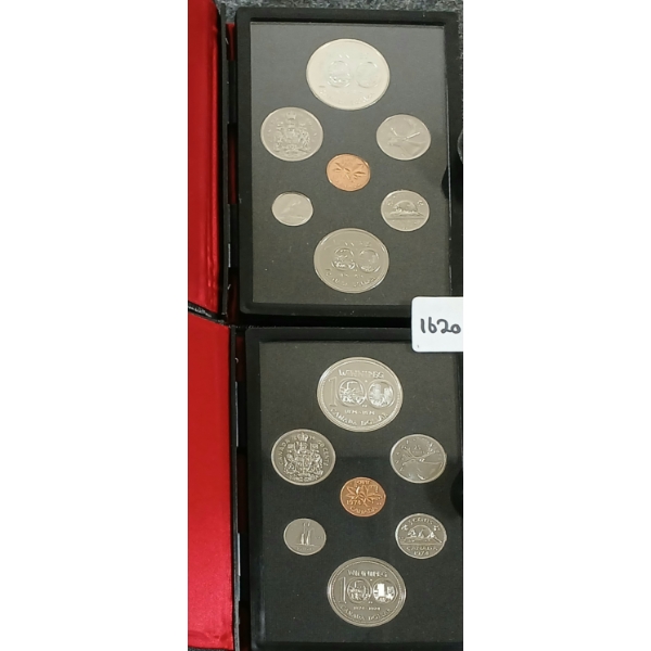 LOT OF 2 - 1974 RCM UNCIRCULATED DOUBLE DOLLAR PROOF SETS 