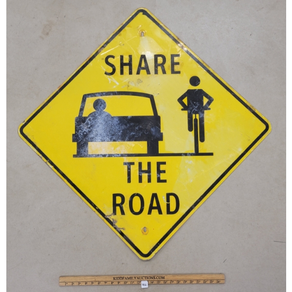 SHARE THE ROAD - SINGLE SIDED METAL SIGN
