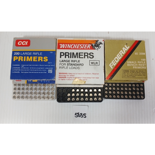 PRIMERS: APPROX 380X CCI & WINCHESTER NO. 200 LARGE RIFLE / SMALL RIFLE PRIMERS