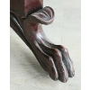 Image 8 : DROP LEAF SEWING STAND WITH WORK BAG - MAHOGANY - C. MID - LATE 1800s