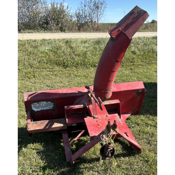 6' MCKEE 3PTH SNOW BLOWER, SINGLE AUGER