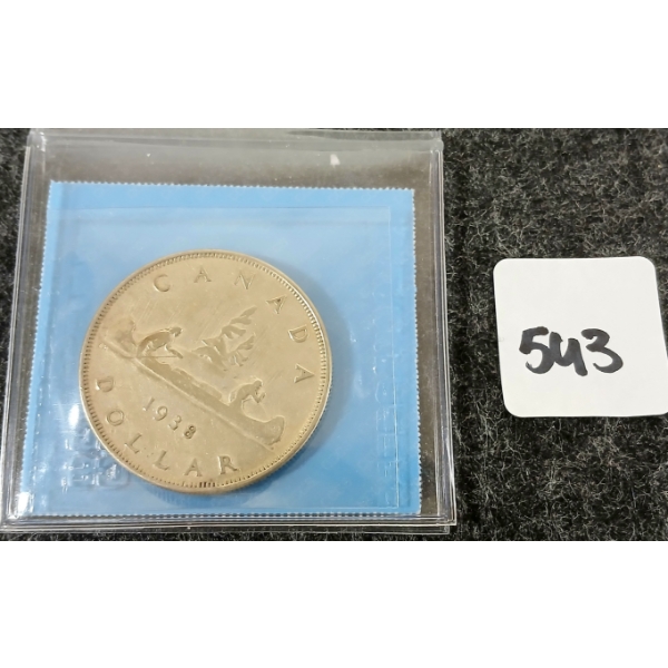 1938 CDN SILVER DOLLAR - VOYAGEUR - CCCS GRADED