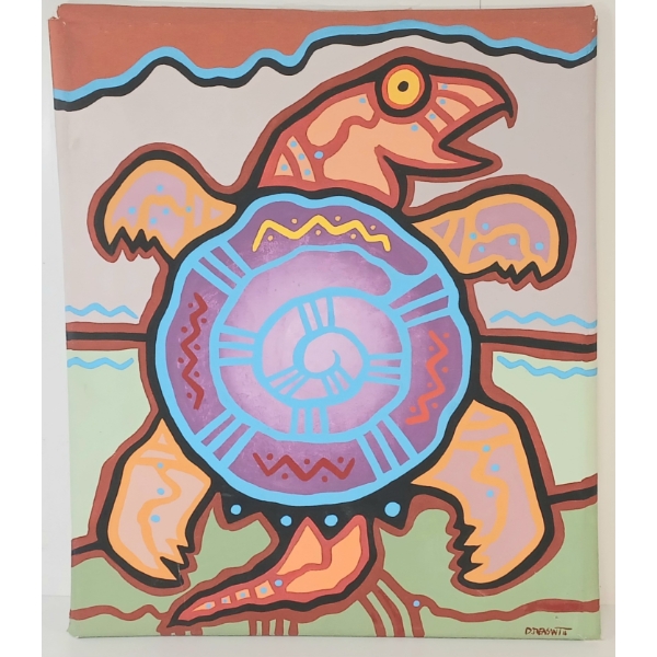 "TURTLE CLAN" BY DUNCAN PHEASANT (PRS CDN ARTIST) - ACRYLIC ON CANVAS