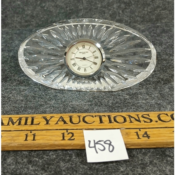 WATERFORD CRYSTAL OVAL DESK CLOCK
