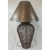 Image 7 : METAL BASKET LAMP W/ CELESTIAL COPPER SHADE