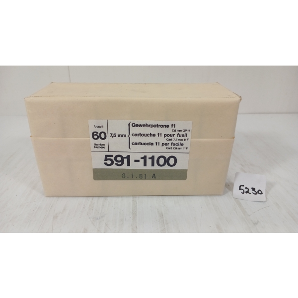AMMO: QTY OF 7.5XSS SWISS - SEALED