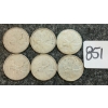 Image 1 : LOT OF 6 - 1968 CDN 25 CENT COINS