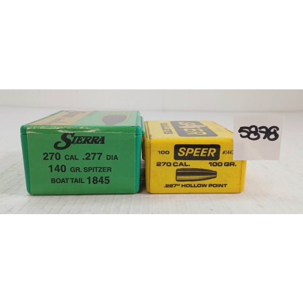 AMMO: 200X SIERRA & SPEER .270 - 100 & 140GR - BT & HP