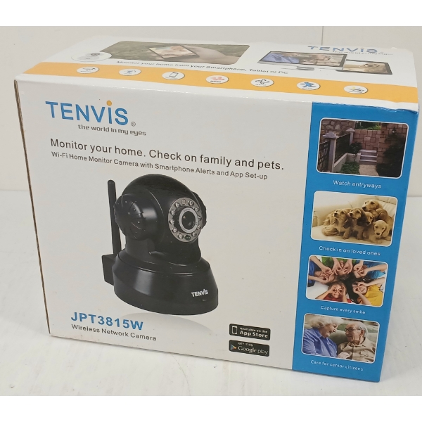 TENVIS WI-FI HOME MONITOR CAMERA W/ SMARTPHONE ALERTS