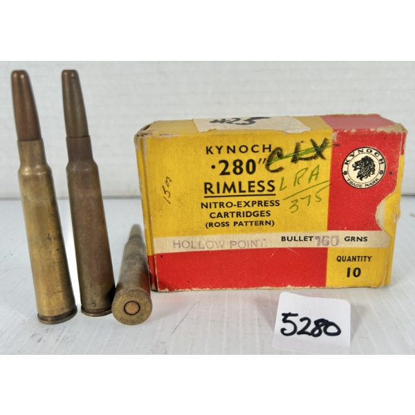 AMMO: 10X KYNOCH .280 ROSS 160GR. HP