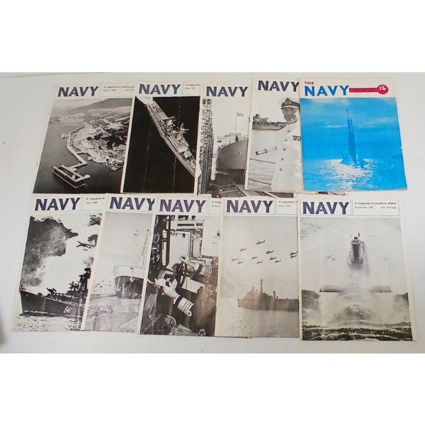 LOT OF 21 - "THE NAVY" MAGAZINES - INCL JANUARY 1964