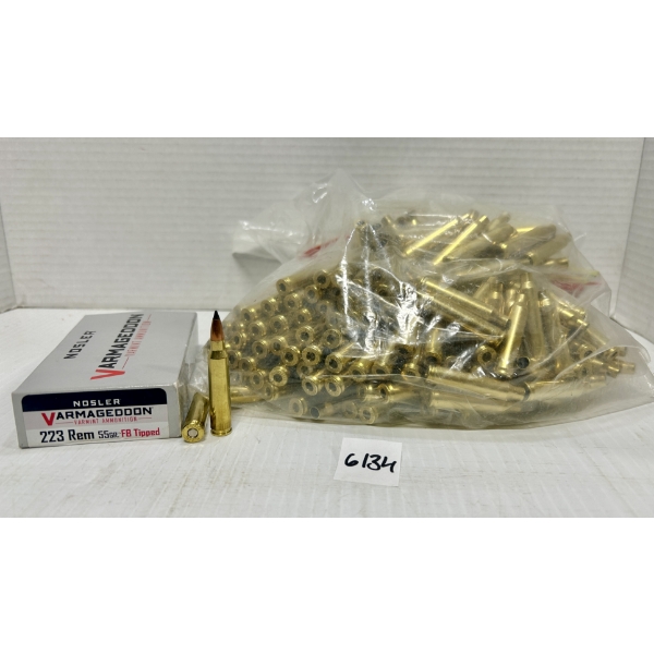AMMO / BRASS: 11X LIVE & APPROX 130X BRASS .223 REM