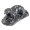 Image 1 : OTTER W/ FISH BY PETER IQALLU ANGUTIKIRQ (1919 - ?) - STONE