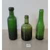 Image 4 : LOT OF 3 - GREEN TINT EMBOSSED BOTTLES - INCL SODA WATER, MASON BEVERAGES, ETC.