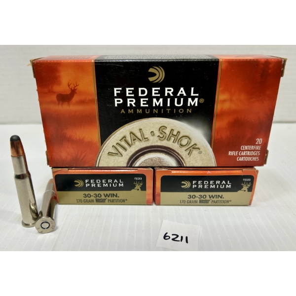 AMMO: 60X FEDERAL .30-30 WIN 170 GR SP